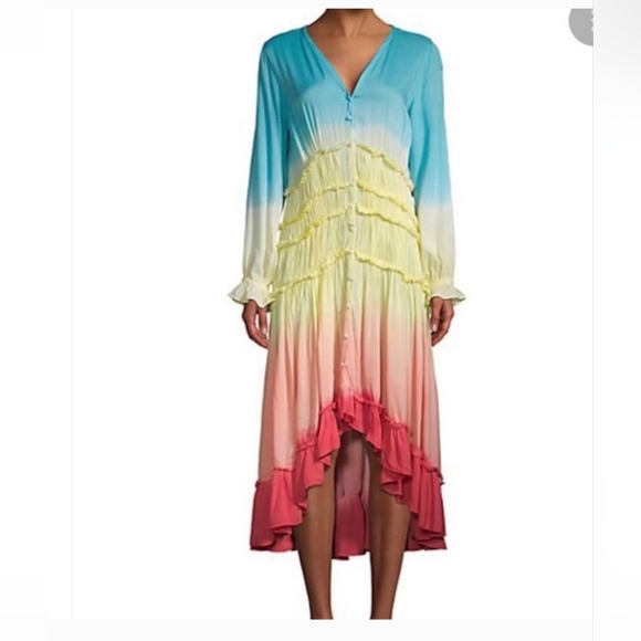 Philosophy Dresses & Skirts - Philosophy Boho Multicolor Tiered Midi Dress size 1X NEW